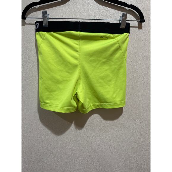 Womens yellow Nike pro compression shorts size medium - Picture 2 of 3